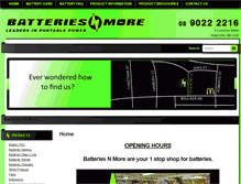 Tablet Screenshot of batteriesnmore.com.au